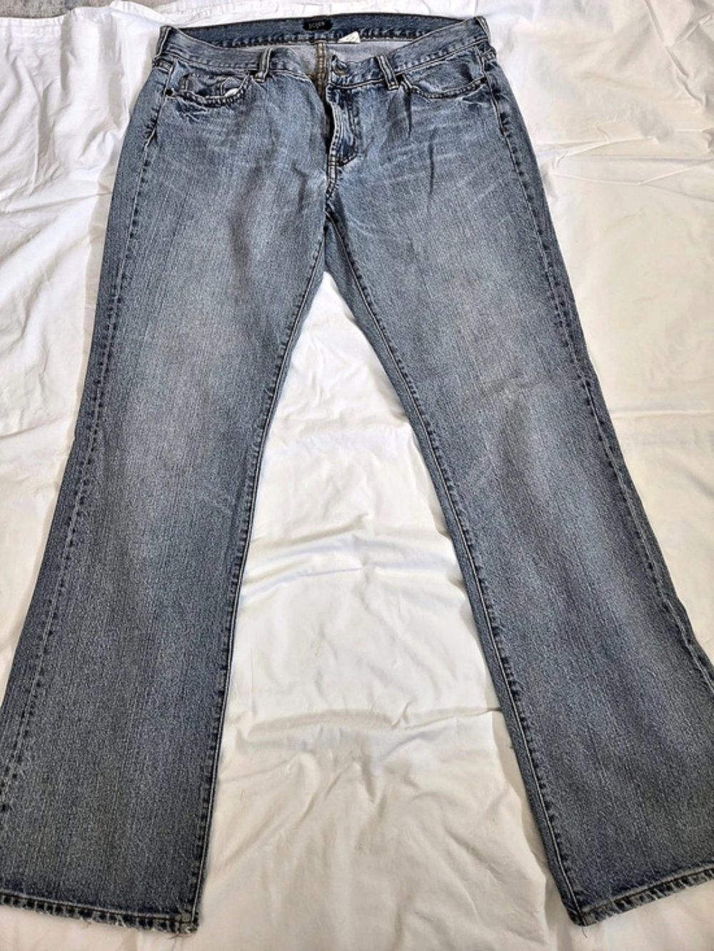 J.Crew Vintage Bootcut Loose Fitting Jeans Blue Waist 12